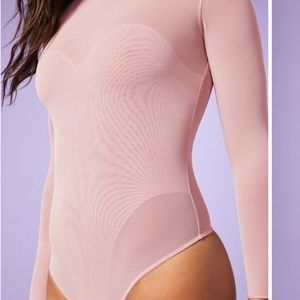 Yitty Mesh Me Smoothing Sleeved Thong Bodysuit